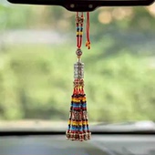 藏式 工艺品汽车挂件转精筒原创饰品手工汽车后视镜挂装 饰件礼物