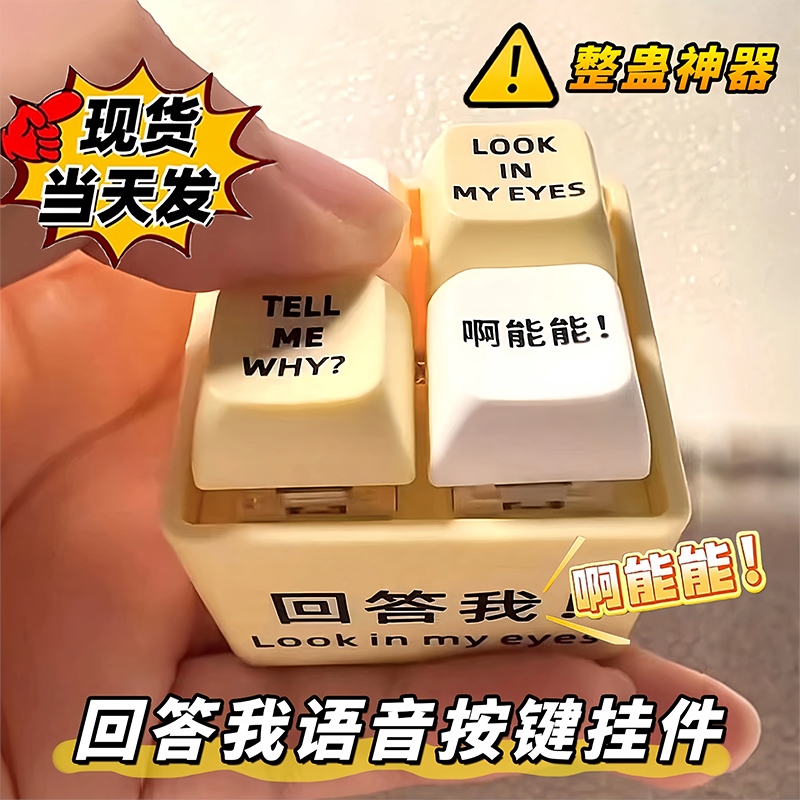 回答我语音按键钮钥匙扣小