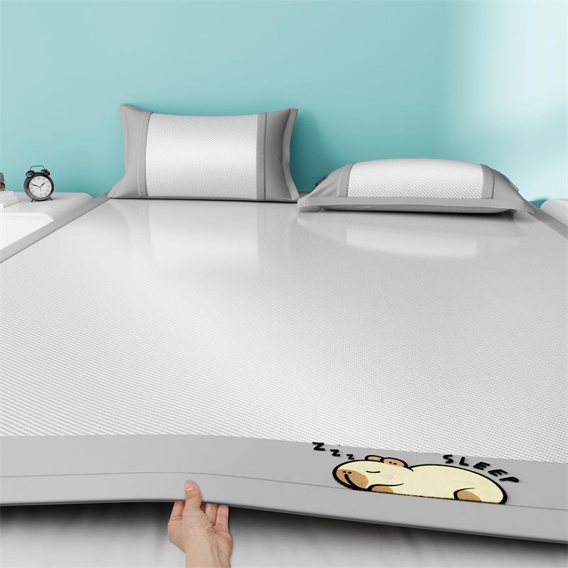 用25新款冰丝凉席三件套学生舍90x20床0卡巴凉席母婴级A类家笠宿