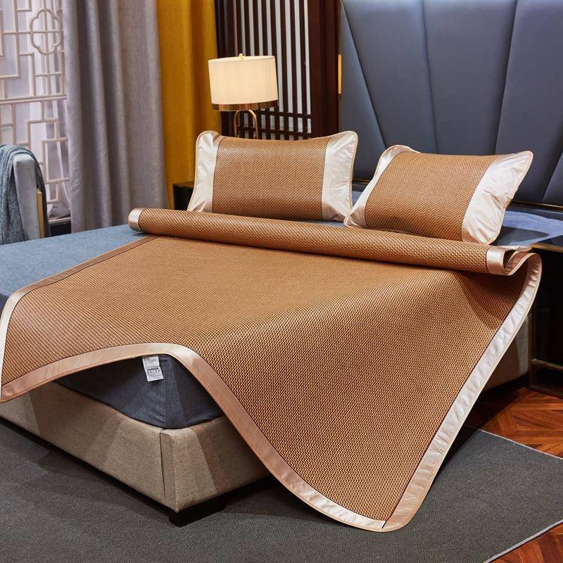 夏季藤席三件套可叠双面席HT001丝御冰蔓藤折席夏凉席调空席凉席