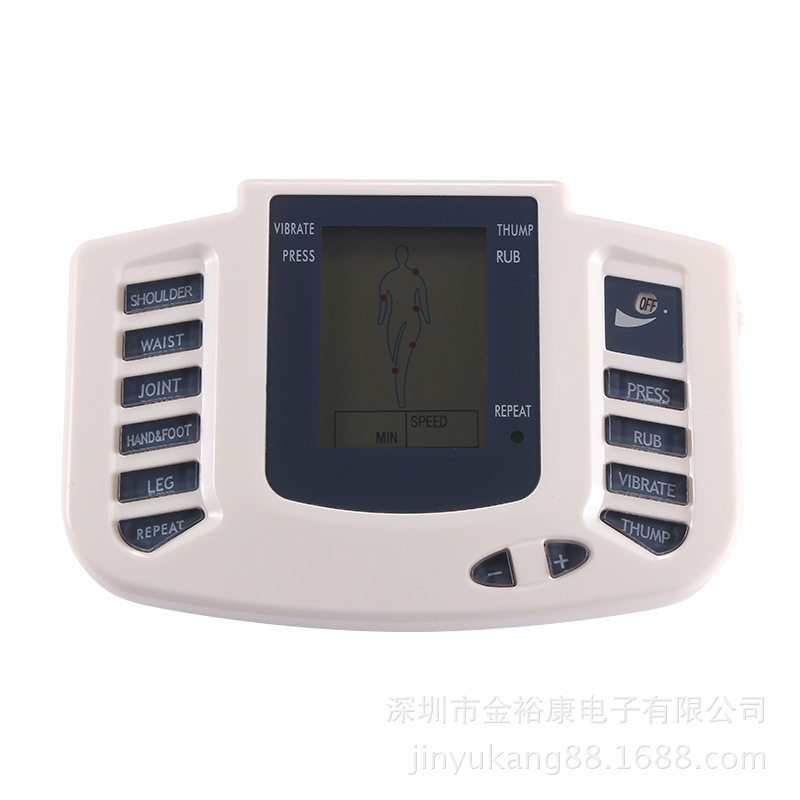 现货英文俄语JR-309A多功能按摩器 16片贴片全身按摩仪