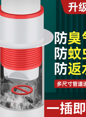 通用厨房下水管道防臭密封圈洗菜盆面盆洗衣机排水管密封塞防返臭