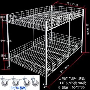 厂花车货架可移动摆摊小推车折叠拆装 铁艺展示台商场超市便携地促