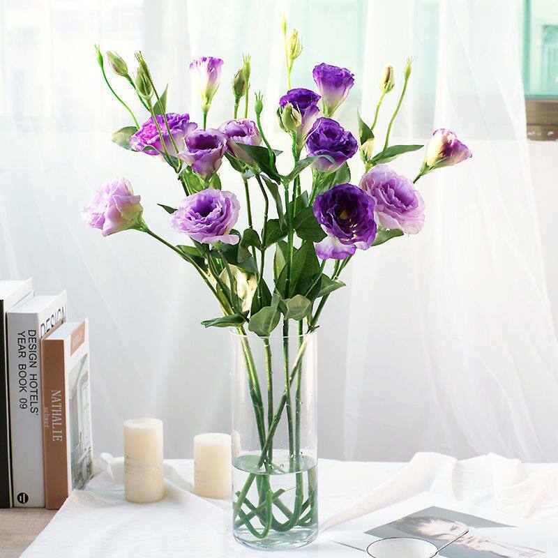 小清新桔梗花仿真花束北欧客厅餐桌装饰花艺单枝花瓶插花假花