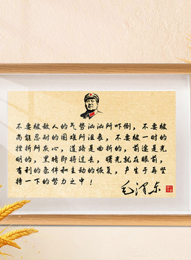 不要被敌人的气势汹汹所吓倒毛主席语录字画壁画摆件装饰摆台励志