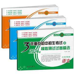 2024小考准备小考金卷王 3年重点初中招生考试及模拟测试试卷精选语文数学英语 单册可选
