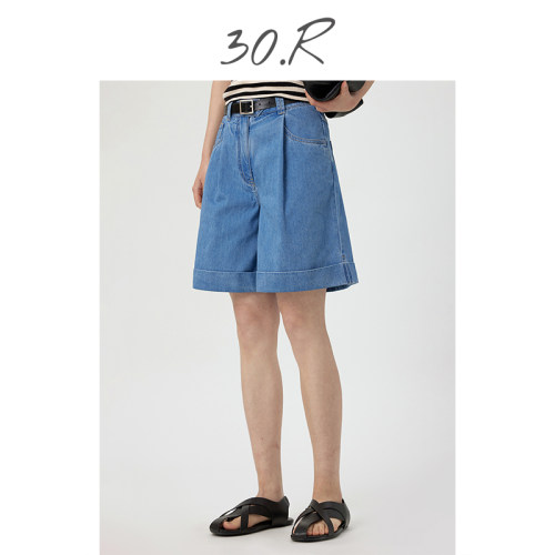 夏季舒适显瘦牛仔短裤女