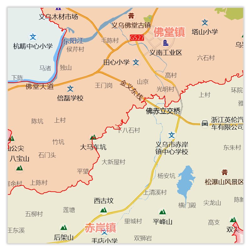 定制义乌市地图2020新高清政区区划城区挂图办公室居家装饰z画