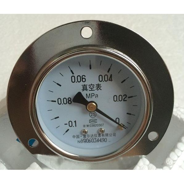 雷尔达轴向带边压力表Y60ZT 1.6/2.5MPA气压水压表真空表锅炉