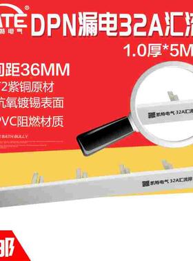DPN漏电32A汇流排 紫铜1.0*5空开DZ267LE连接排断路器接线排KT006