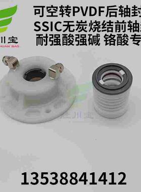 大头泵可空转PVDF氟塑料前后轴封铁氟龙机封自吸泵SSIC前轴封WB3-