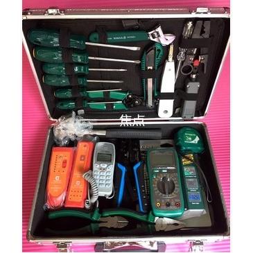台湾宝工376TX约克寻线仪查话机网络维护布线弱电组合工具箱套装