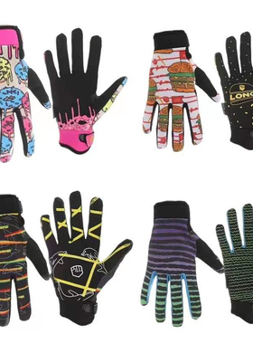 FIST儿童青少年成人个性运动骑行手套小轮车自行车长指耐磨防滑