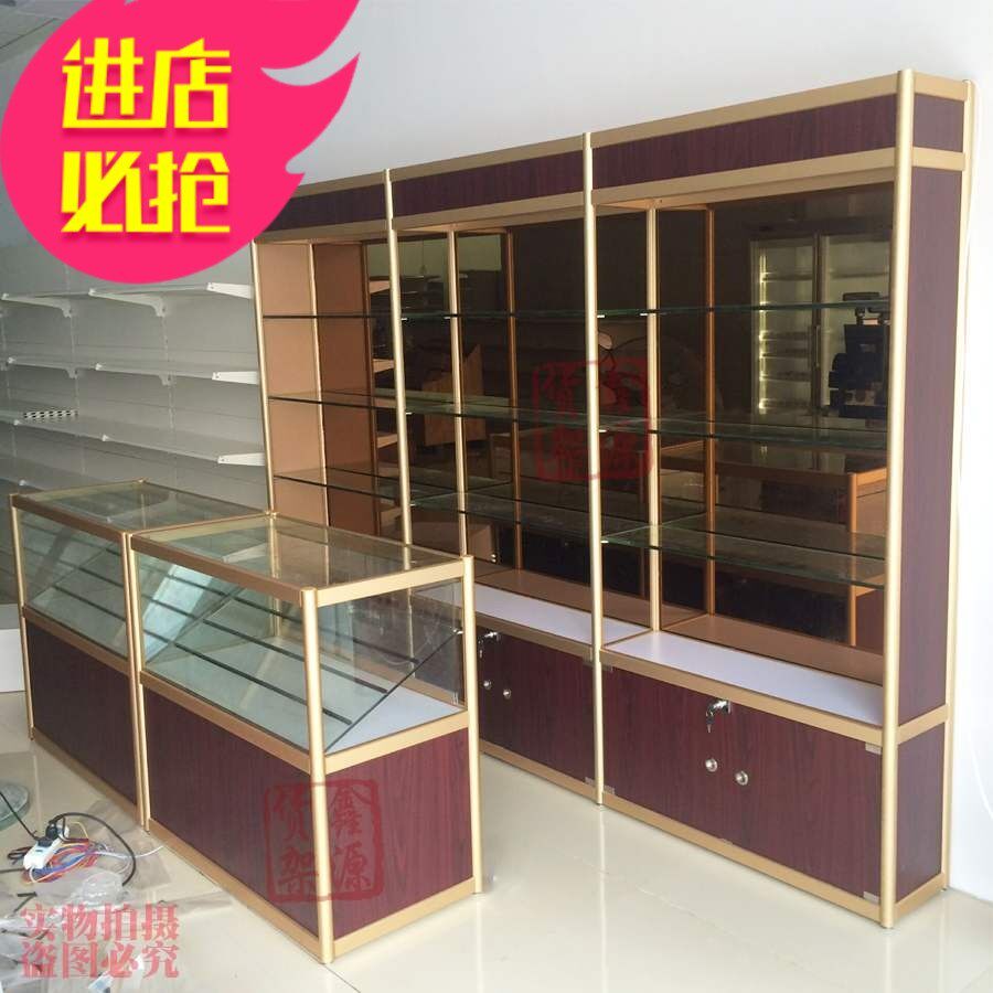 超市烟柜展柜展示柜玻璃柜台烟酒柜烟草烟柜木质柜台精品货架烟柜