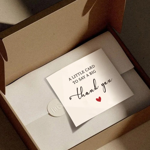 50张/包复古简约感谢卡片thank you礼品卡贺卡礼物装饰卡片可写字