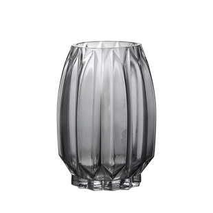 苏渠北欧风玻璃花瓶创意透明客厅大号百合水养富贵竹插花花瓶摆件