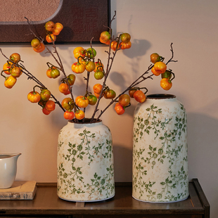 新中式陶瓷花瓶繁花冰裂清新设计艺术摆件高级感宋氏客厅水养鲜花