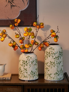 新中式陶瓷花瓶繁花冰裂清新设计艺术摆件高级感宋氏客厅水养鲜花