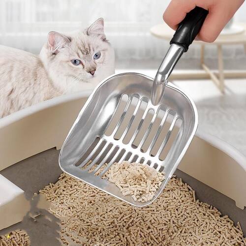 渐变缝隙猫砂铲铝合金耐用