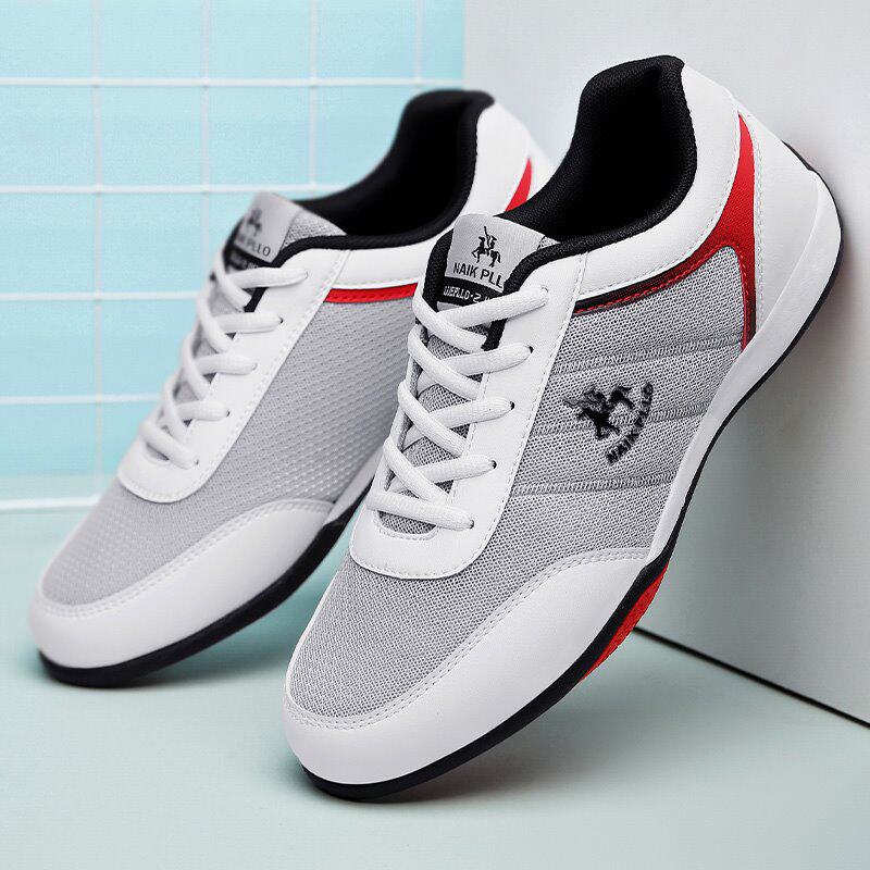 奈客保罗男鞋春夏季运动鞋防臭跑步鞋防滑透气飞织网鞋软底旅游鞋