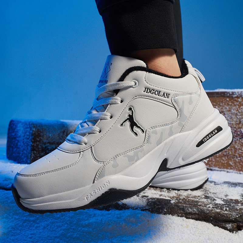 乔丹格兰冬季男鞋大码运动46休闲47加绒保暖48高帮49大号棉鞋50码