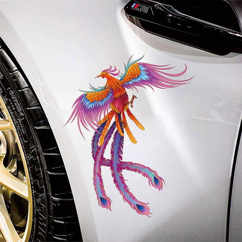 汽车车身两侧凤凰图腾龙车贴划痕遮挡遮盖个性车门保险杠装饰贴画
