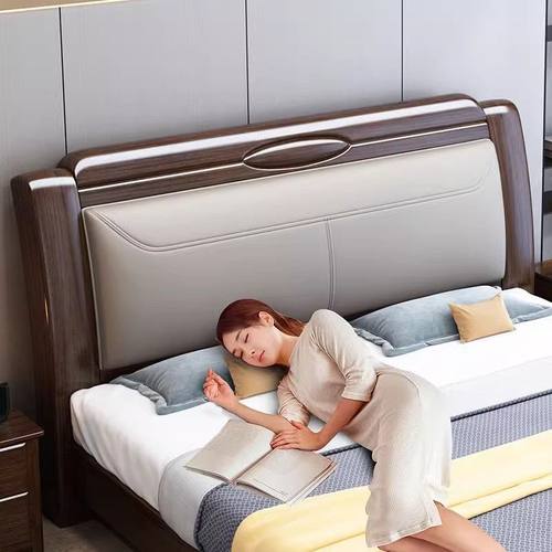 紫金檀木全实木头层真皮