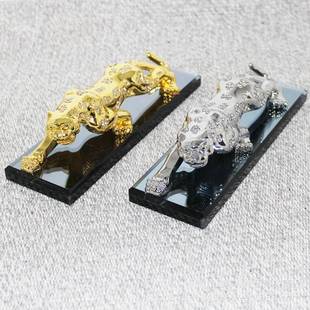 镶豹 厂家饰汽车香座金钱豹 福豹钻车水载摆件车内369品创意摆件