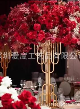 WL25563跨境婚庆道铁艺电镀路引生日派具家居聚会婚礼酒店桌餐装