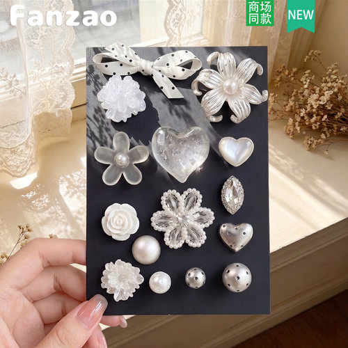 Fanzao洞洞鞋蝴蝶结鞋花卡扣