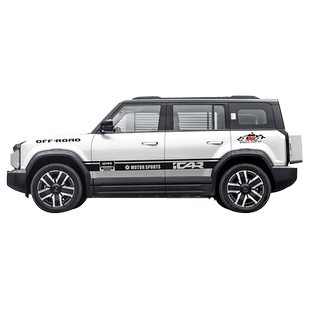 适用于奇瑞ICAR03车贴拉花个性改装车身运动装饰腰线彩条贴纸贴画