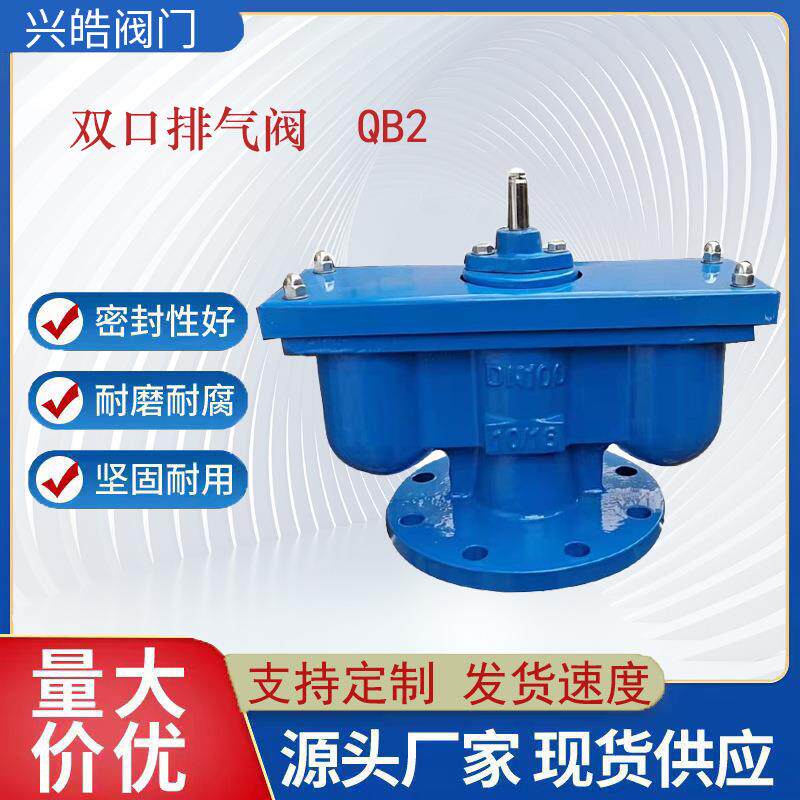 双口排气阀QB2自来水管道球墨铸铁自动排气阀双孔法兰排气阀