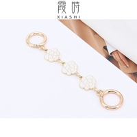 Белый, двусторонний, в цветочек, 15см