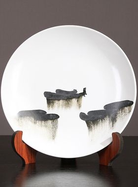 新中式创意水墨画陶瓷客厅