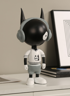 卡通耳机人物树脂可爱摆件