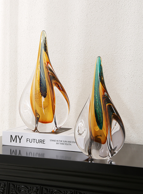 玻璃彩色水滴艺术摆件