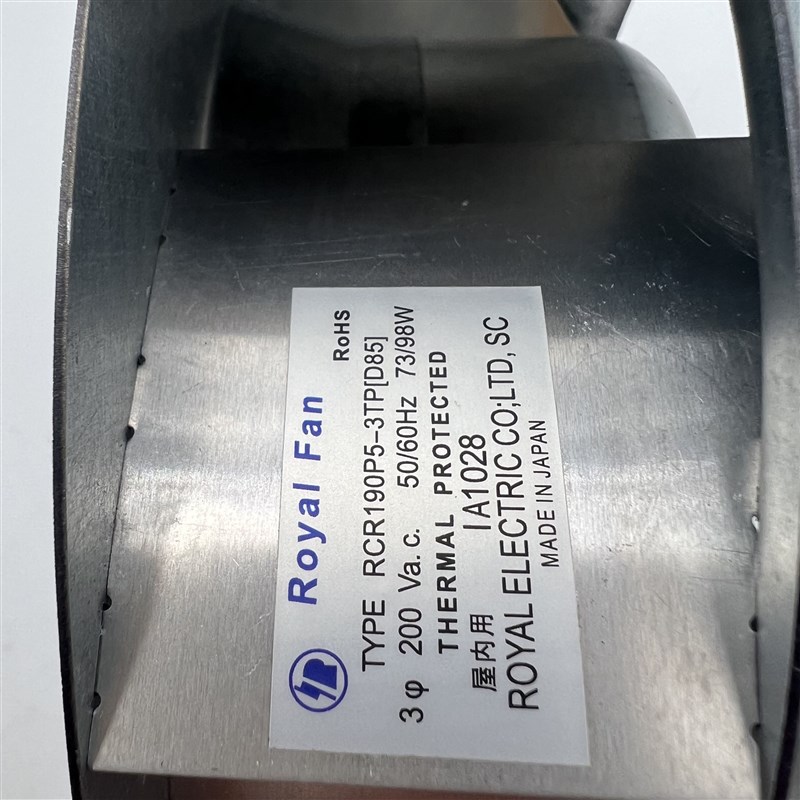 三菱主轴电机散热风扇RCAR135P5-3TP(D85)01/RCR190SP5-3TP[D85]