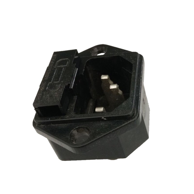 雕刻机带保险丝插座 三孔插座y 绝缘材质 机箱插座 保险丝插座