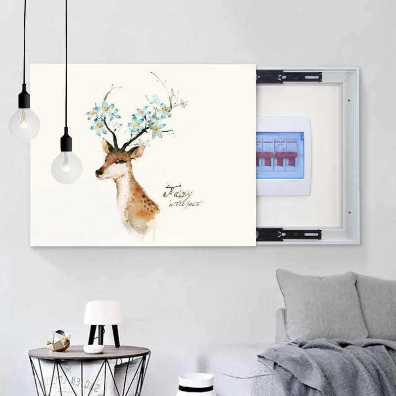 火表箱家用电箱壁挂电表箱子装饰遮挡画免打孔中式中国风电闸美化