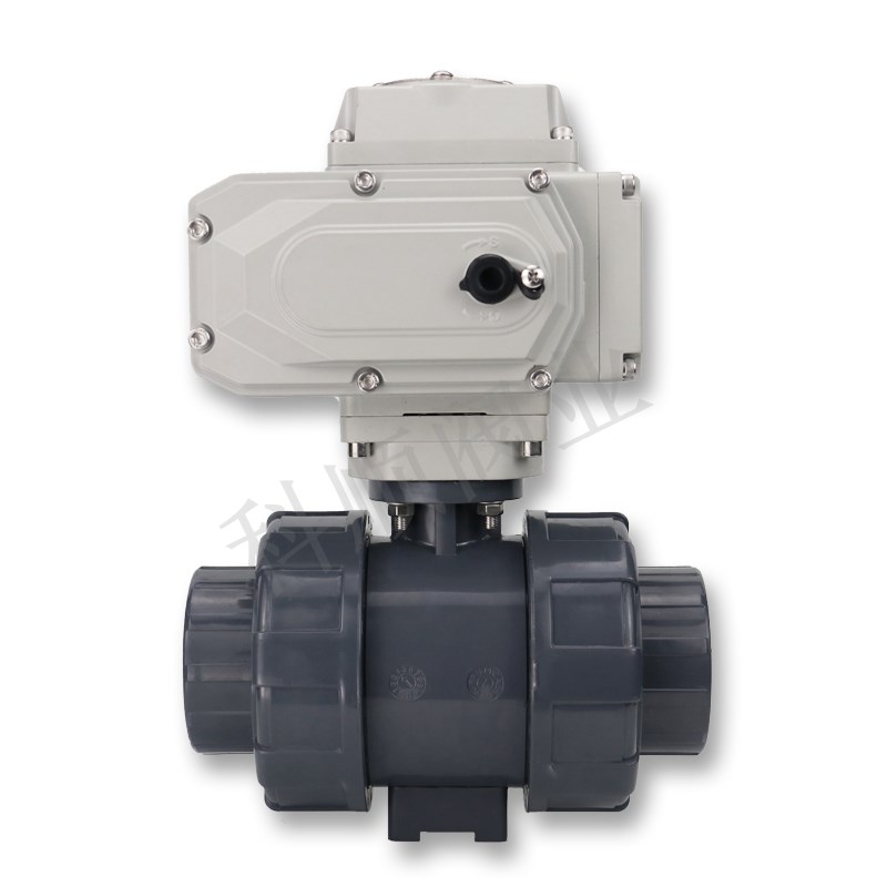 电动pvc球阀 Q911F-16S塑料upvc球阀耐酸碱腐蚀DN32 40 65 80 100