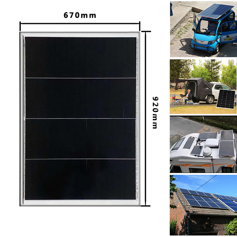 100W瓦单晶光伏板组件太阳能发电板可充12V伏蓄电池