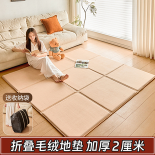 可折叠加厚秋冬客厅毛绒地毯卧室床边房间儿童爬爬垫家用婴儿地垫