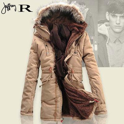 Men winter coat lamb wool liner thick padded jacket 男款棉衣