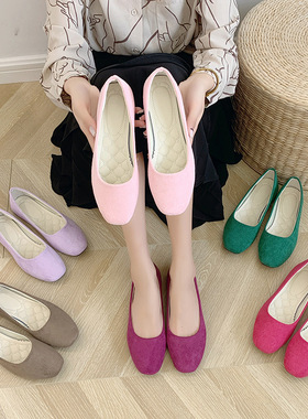 women shoes girl student flat shoe Large size 42 43 Loafers