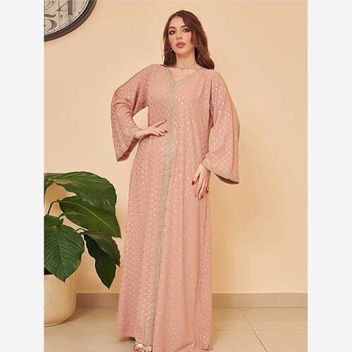 Dubai Arabic Maxi Dress for Women Robe Turkish Jalabiya长袍