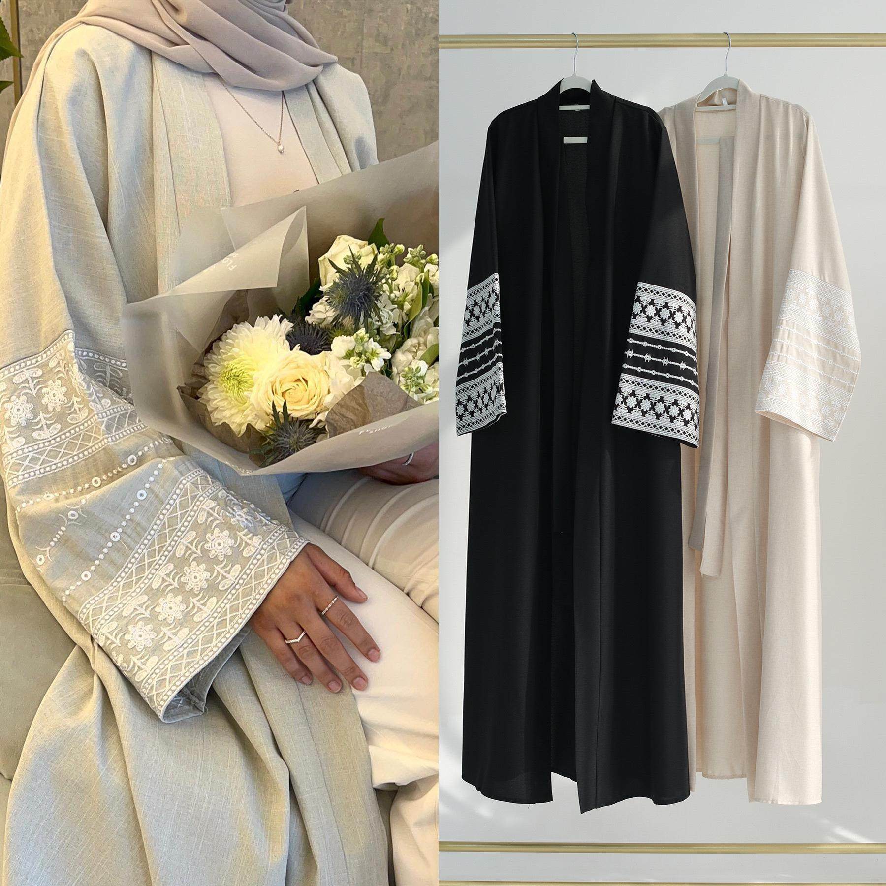马来民族风土耳其刺绣长袍开衫女长裙Arab Robe Kimono