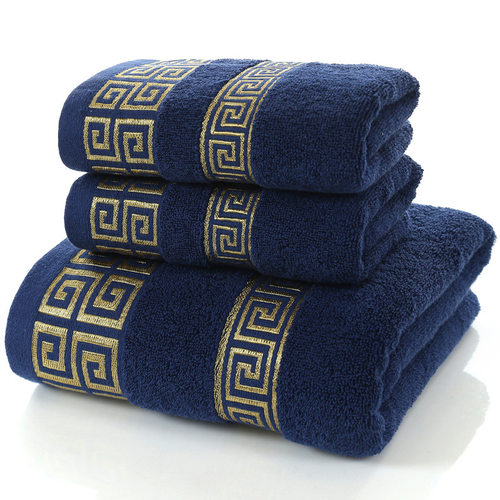 3pcs Cotton Thick Bath Towel Set Beach Towels with Gift Box