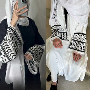 阿拉伯迪拜土耳其刺绣长袍开衫 Open 女 Caftan Women Abaky Dubai