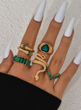 Hot hand jewelry pop jewelry serpentine love ring woman戒指