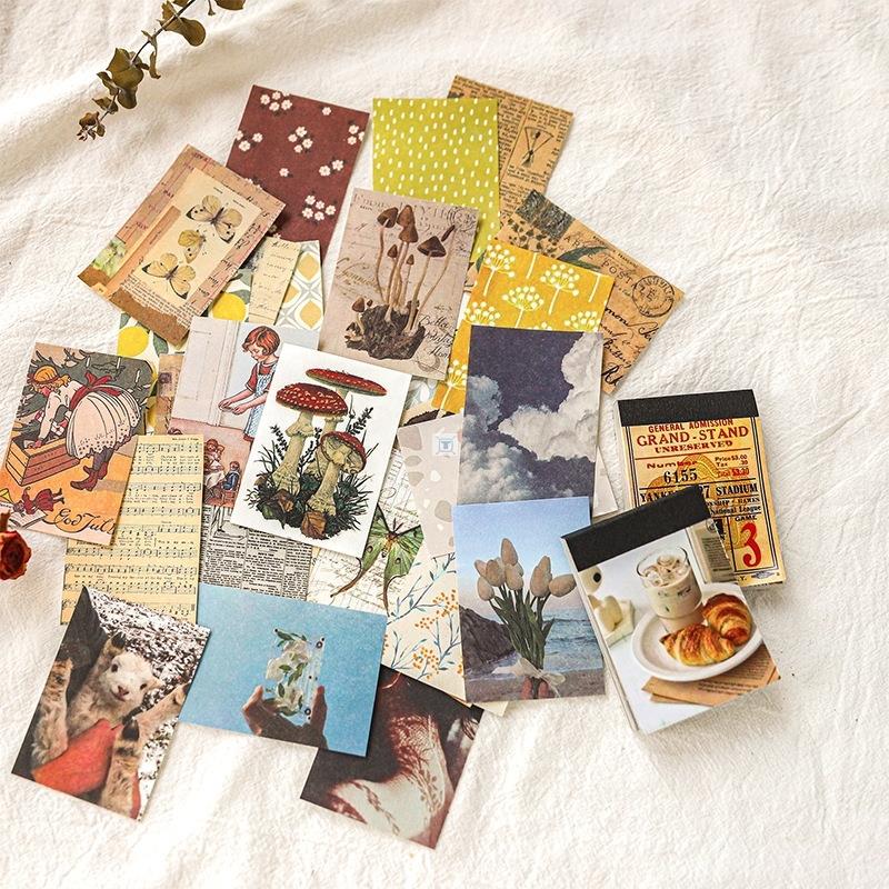 100 Sheets Vintage Scrapbooking Materials Sticker Set Set